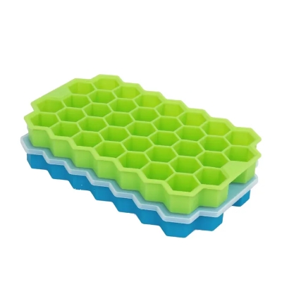Picture of Silicone Ice Cube Tray 37 Cavity Ice-making Box -Feature: ECO Friendly Cube: Tray 37-Made of Food-Grade Silicone