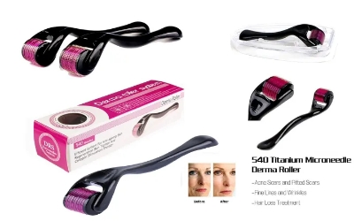Picture of Derma Roller (0.5 mm) Professional Titanium Microneedle Derma Roller Hair Regrowth Acne Scars Anti-aging Skin Therapy Dermatology System