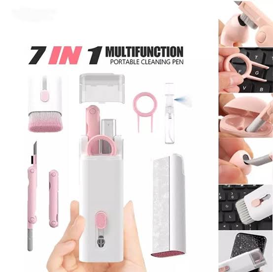 Picture of 7-In-1 Computer Keyboard Cleaner Brush Kit Earphone Headset Cleaning Pen - Keep Electronics Clean With Comprehensive Cleaning Kit