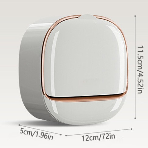 Picture of Soap Box Flip Lid Soap Dish Wall Mounted Soap Dish No Drilling Waterproof Soap Box with Drip Tray Self-Adhesive Soap Dishes for Bathroom and Kitchen