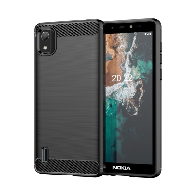 Picture of For Nokia C2 2nd Edition Carbon Fiber Camera Protection Back Cover for Nokia C2 2ND EDITION