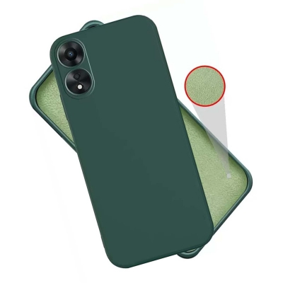Picture of for OPPO A78 4G Back Cover Simple Candy Color Phone Case Square Edge Liquid Silicone Mobile Cover