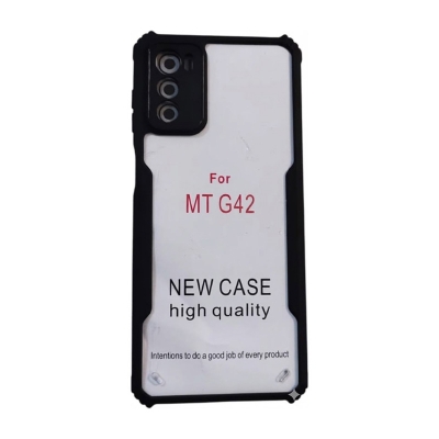 Picture of For Motorola Moto G42 Edge-Reinforced Shockproof Cushion Back Clear Hybrid Transparent Hard Cover Casing