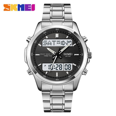 Picture of SKMEI steel band watch men's waterproof dual display watch