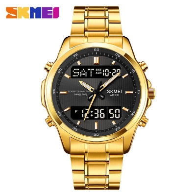 Picture of SKMEI steel band watch men's waterproof dual display watch