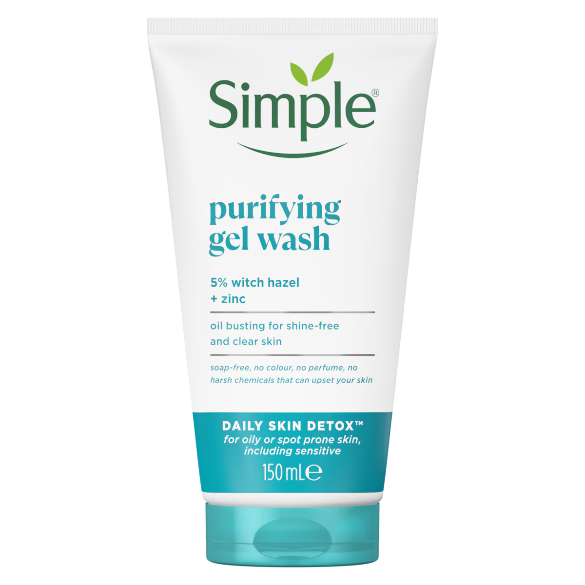 Picture of Simple Daily Detox Purifying Gel Face Wash For Oily Skin 150 ml