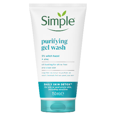 Picture of Simple Daily Detox Purifying Gel Face Wash For Oily Skin 150 ml