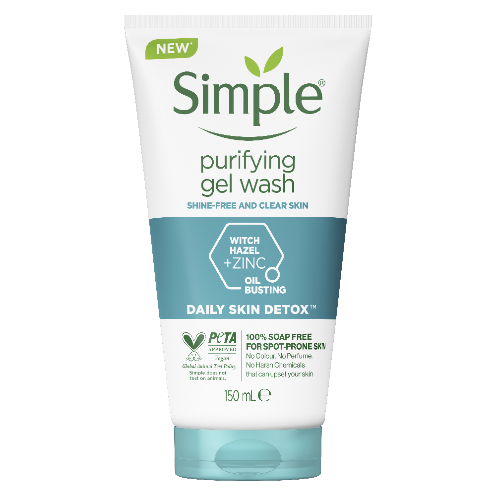 Picture of Simple Daily Detox Purifying Gel Face Wash For Oily Skin 150 ml
