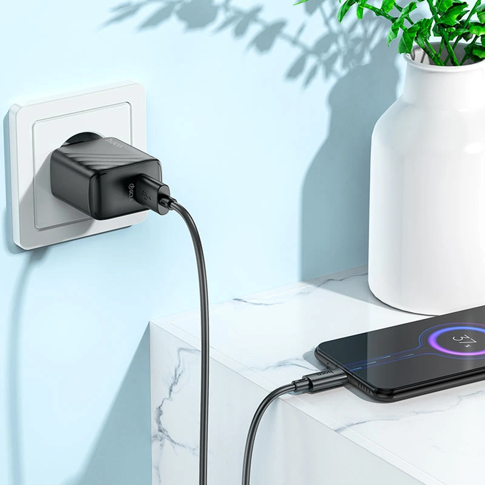 Picture of Hoco CS21A Rich Single Port ǪC3.0 Charger(EU)
