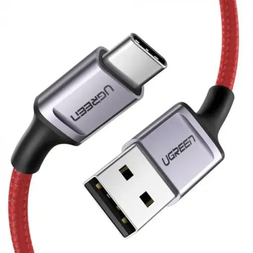 Picture of UGREEN 20527 USB 2.0 to Type-C 6A Aluminium Alloy Cable (1m, Red)