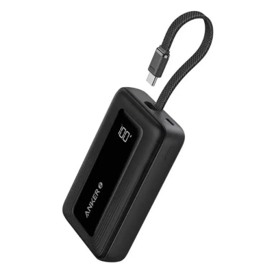 Picture of Anker Zolo Magnetic Power Bank 10K,30W,Built-in USB-C Cable (Black)