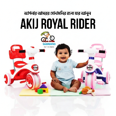 Picture of Akij Royal Rider Booster KD Tricycle With Music & Light For Baby Bike