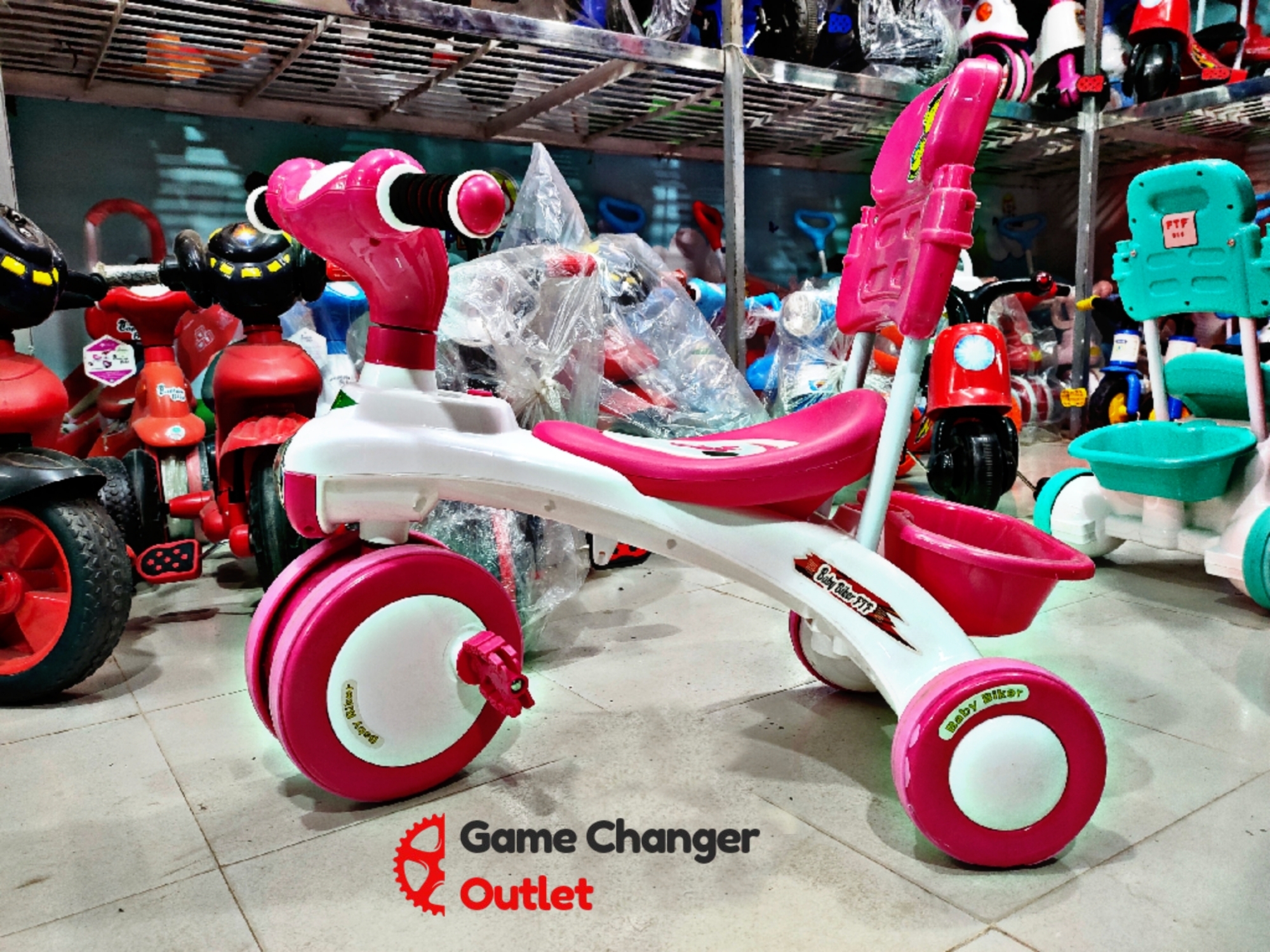 Picture of China Baby Tricycle with Music and Light / Purple/Red/Blue/Light Green/Pink Bike for Babys & Kids Tricycles For Baby Game Changer Outlet