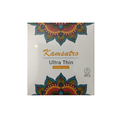 Picture of Kamasutra Ultra Thin Vanila Flavoured Condom - 3pcs Pack