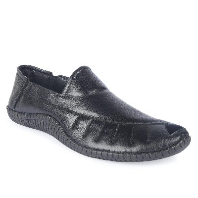 Picture of Black Leather Shoe For Men Black