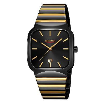 Picture of Skmei – 9361 – Luxury Square Men Quartz Watch Waterproof -Black/Gold-Black