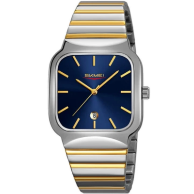 Picture of SKMEI 9361 Steelness steel Men's Watch For-Silver Gold & Blue