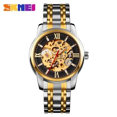Picture of SKMEI 9222 Automatic Mechanical Watch for Men- Silver Black