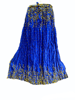 Picture of  Polyster fabrics print skirt for teenager girls-Blue