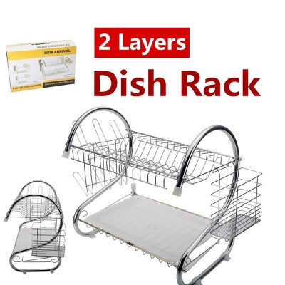 Picture of 2 Layer Stainless Dish Drainer Rack