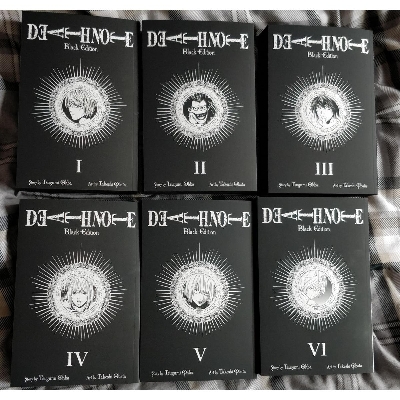Picture of Death Note Black Edition Volume 1-6 Collection 6 Books Set Manga Tsugumi Ohba Paperback