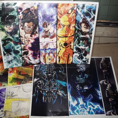 Picture of Manga  Sticker Paper (A4 SIZE 1 Pic )   Paperback   April 19, 2022 (Your favourite sticker inbox)