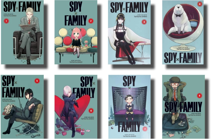 Picture of spy family vol  1-8 premium quality manga (8 book set )