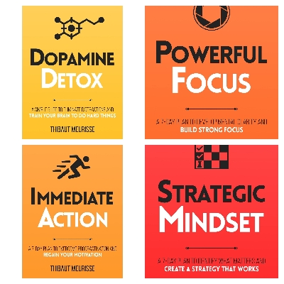 Picture of Dopamine Detox, Immediate Action, Powerful Focus, Strategic Mindset(4 Books set) by Thibaut Meurisse premium quality