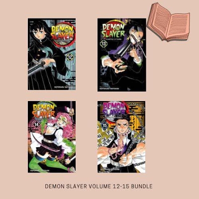 Picture of Demon Slayer: Kimetsu no Yaiba, Vol. 12-13-14-15(premium quality) Paperback  Illustrated, May 5, 2020(4 books)