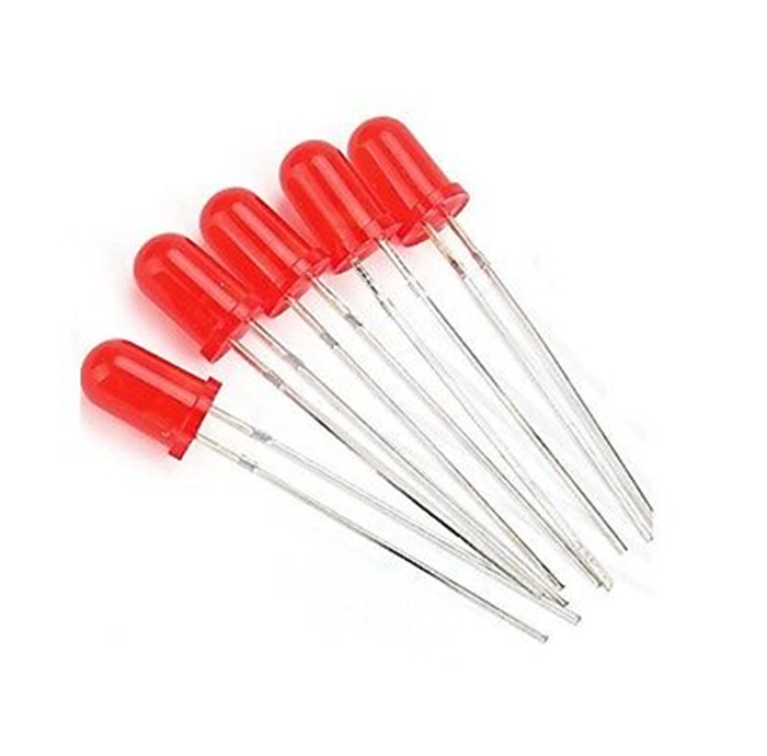 Picture of Defused RED LED - 3MM, Defused, Best Indicator Light, PACKAGE OF 5 Novel