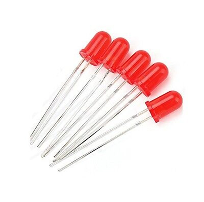 Picture of Defused RED LED - 3MM, Defused, Best Indicator Light, PACKAGE OF 5 Novel