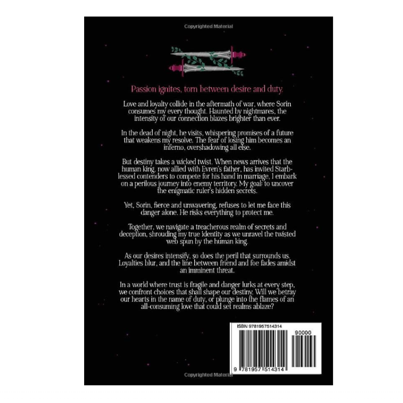 Picture of A Kingdom of Fire and Fate ( Stars and Shadows #4 ) ( Book by Holly Renee ) ( Premium Paper and Matte Cover ) Novel
