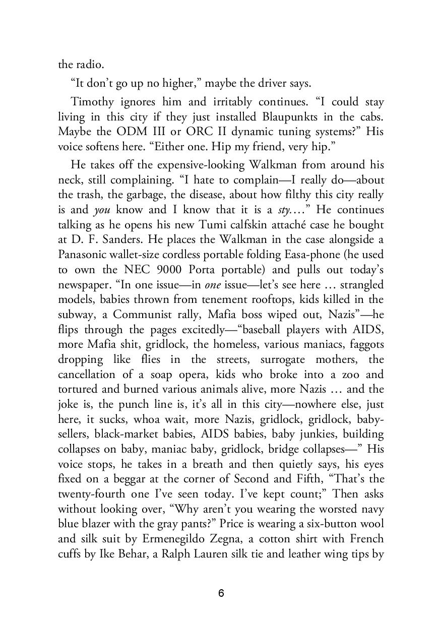 Picture of American Psycho ( Book by Bret Easton Ellis ) ( Premium Paper and Matte Cover ) Novel