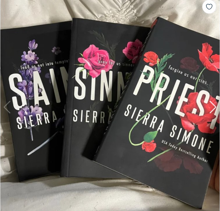 Picture of Priest Trilogy (Priest, Sinner & Saint) Books by Sierra Simone (Premium Paper & Matte Cover) Novel