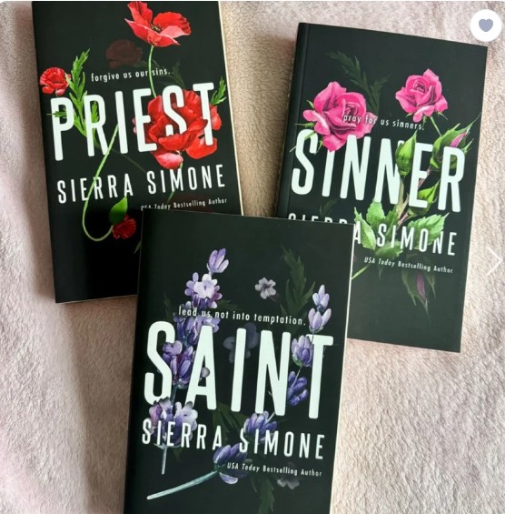 Picture of Priest Trilogy (Priest, Sinner & Saint) Books by Sierra Simone (Premium Paper & Matte Cover) Novel