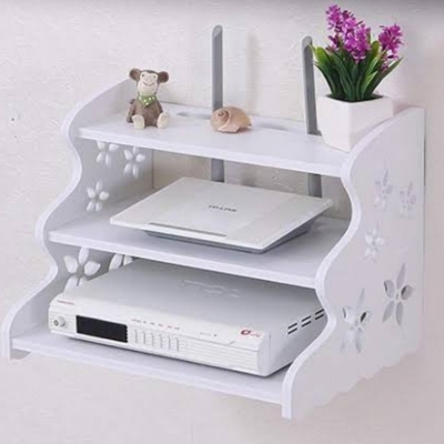 Picture of 3 Layers WiFi Router Stand Storage Wall Floating Shelves (3 layer)