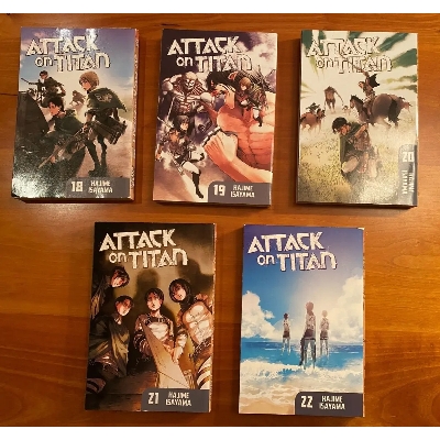 Picture of Attack On Titan SET Volume.(18-22) | Premium Quality Paperback Manga | MANGA Book gardan