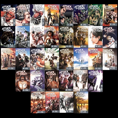 Picture of Attack On Titan COMPLETE SET Volume.(1-34) | Premium Quality Paperback Manga | MANGA Book gardan