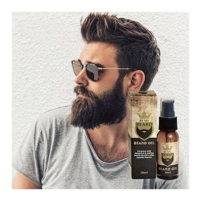 Picture of AICHUN BEAUTY Beard Oil Mustache Hair Growth Pure Natural Nutrients Skin Cleansing Vitamins Grapefruit Seed Oil Ginger Andrea Hair Growth 30ml