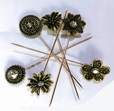 Picture of 6 Pieces Metal Hijab Pin for Women - Golden