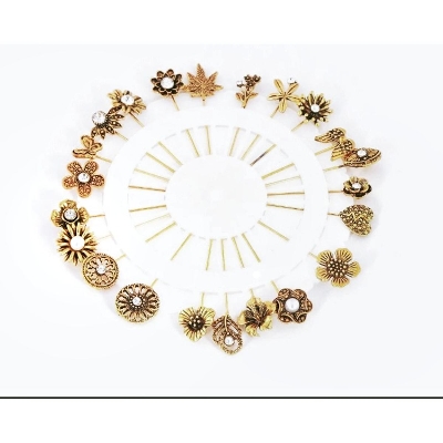 Picture of 10 Pieces Metal Hijab Pin for Women - Golden
