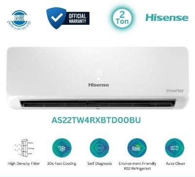Picture of HISENSE 2.0 Ton Full DC Inverter AC With Self Diagnosis | AS22TW4RXBTD00BU