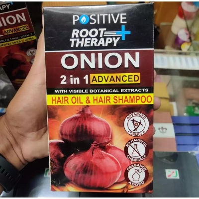 Picture of Positive Root Plus Therapy Onion 2 in 1 Advanced Hair Oil & Hair Shampoo