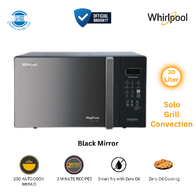 Picture of WHIRLPOOL 30 Liter Microwave Oven Magicook Zero Oil Elite Convection Black Mirror