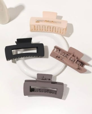 Picture of 4 pcs Korean Claw Clip Shaggy Hair Clips Hairpin Female Hair Accessories Women's Hair Clips Hair Clips Ponytail Hairpin