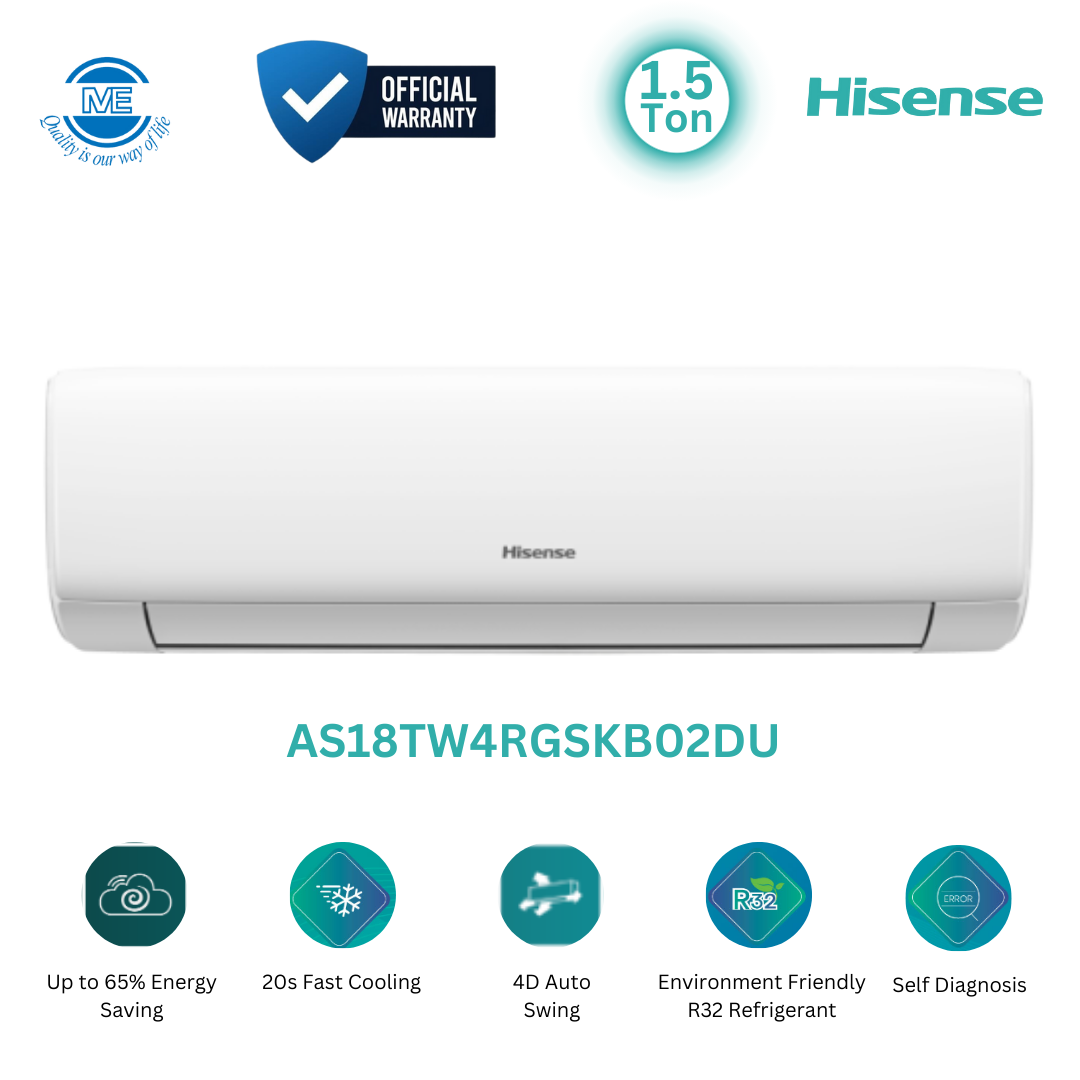 Picture of HISENSE 1.5 Ton Split Inverter Air Conditioner (AS-18TW4RGSKB02DU)