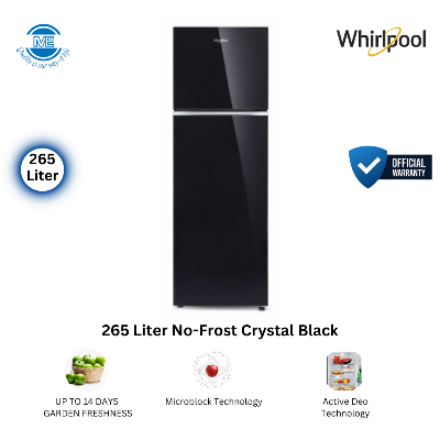 Picture of WHIRLPOOL 265 Liter No-Frost Inverter Refrigerator NeoFresh Crystal Black