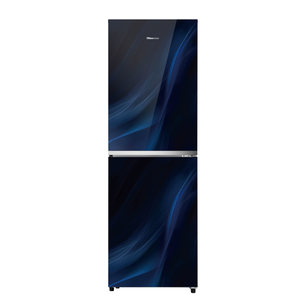 Picture of Hisense 277 Liter Top Mount Frost Glass Door Refrigerator Fusion Blue (RTDG276NAFB/BD3)