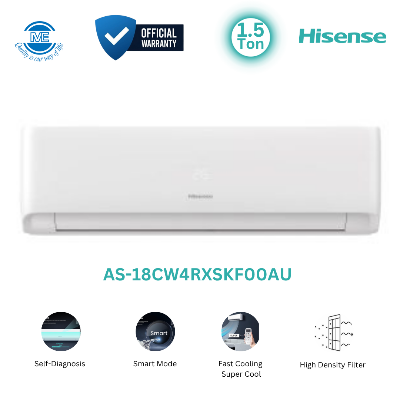 Picture of HISENSE 1.5 Ton Smart Comfort Non-Inverter Air Conditioner (AS-18CW4RXSKF00AU)
