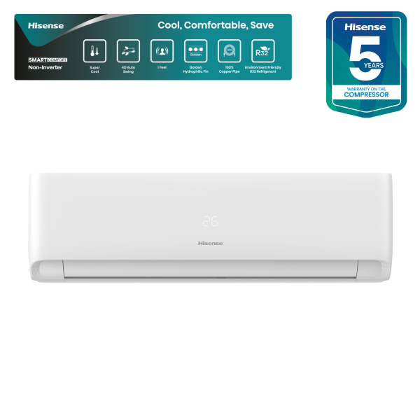 Picture of HISENSE 1.5 Ton Smart Comfort Non-Inverter Air Conditioner (AS-18CW4RXSKF00AU)